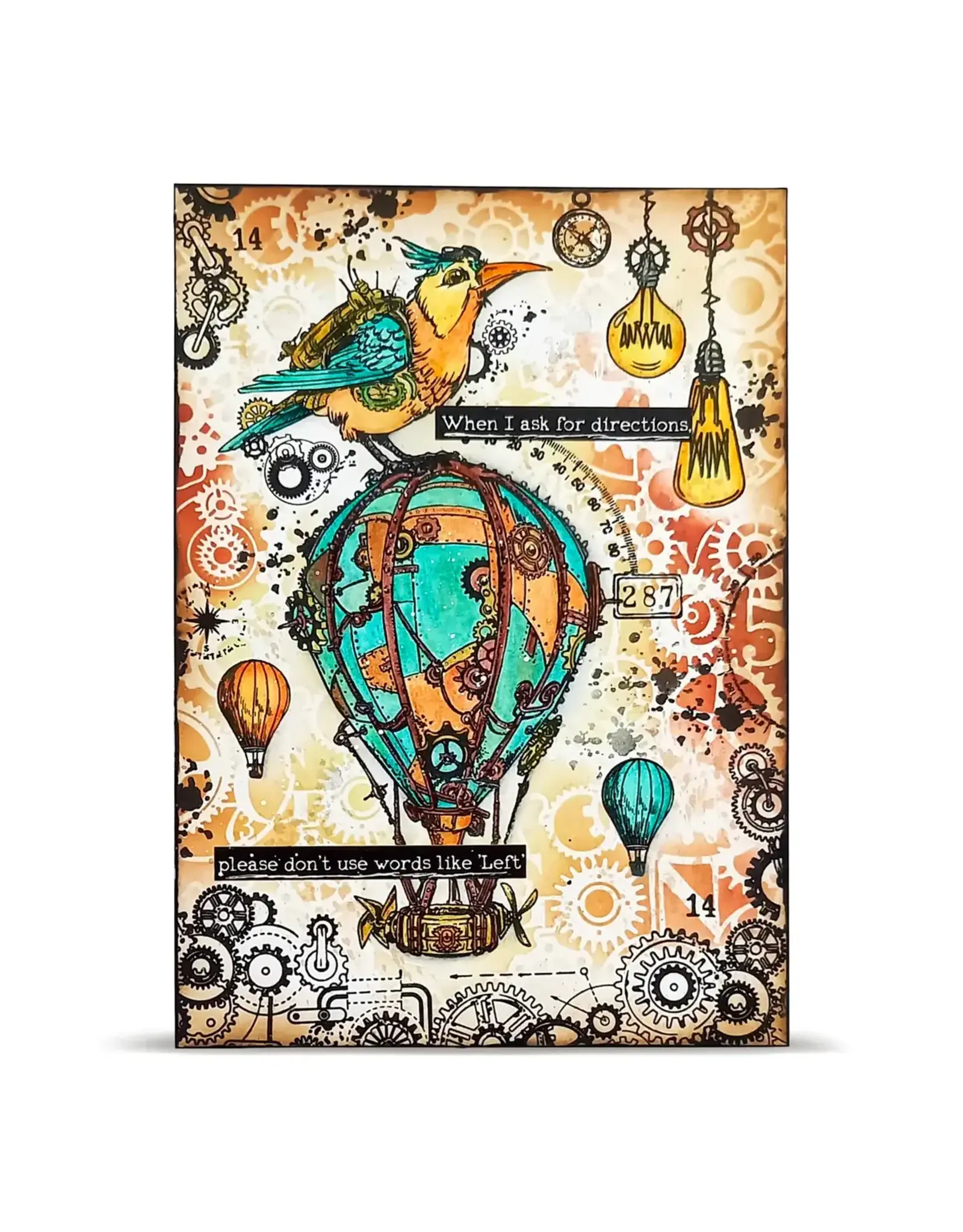 AALL & CREATE AALL & CREATE AUTOUR DE MWA #1457 GEARLIGHT GLOW A6 CLEAR STAMP SET