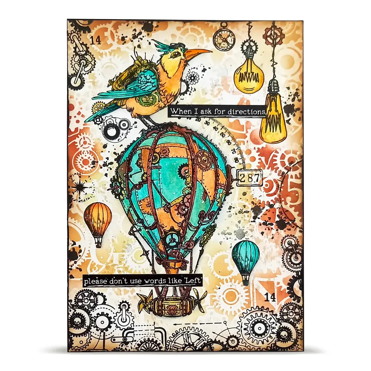 AALL & CREATE AALL & CREATE AUTOUR DE MWA #1457 GEARLIGHT GLOW A6 CLEAR STAMP SET