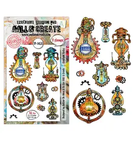 AALL & CREATE AALL & CREATE AUTOUR DE MWA #1458 COGLIGHT RELICS A6 CLEAR STAMP SET