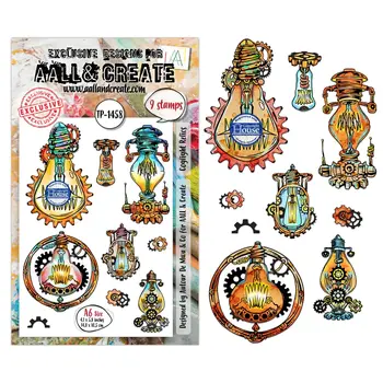 AALL & CREATE AALL & CREATE AUTOUR DE MWA #1458 COGLIGHT RELICS A6 CLEAR STAMP SET