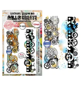 AALL & CREATE AALL & CREATE AUTOUR DE MWA #1459 CLOCKWORK CORE A6 CLEAR STAMP SET