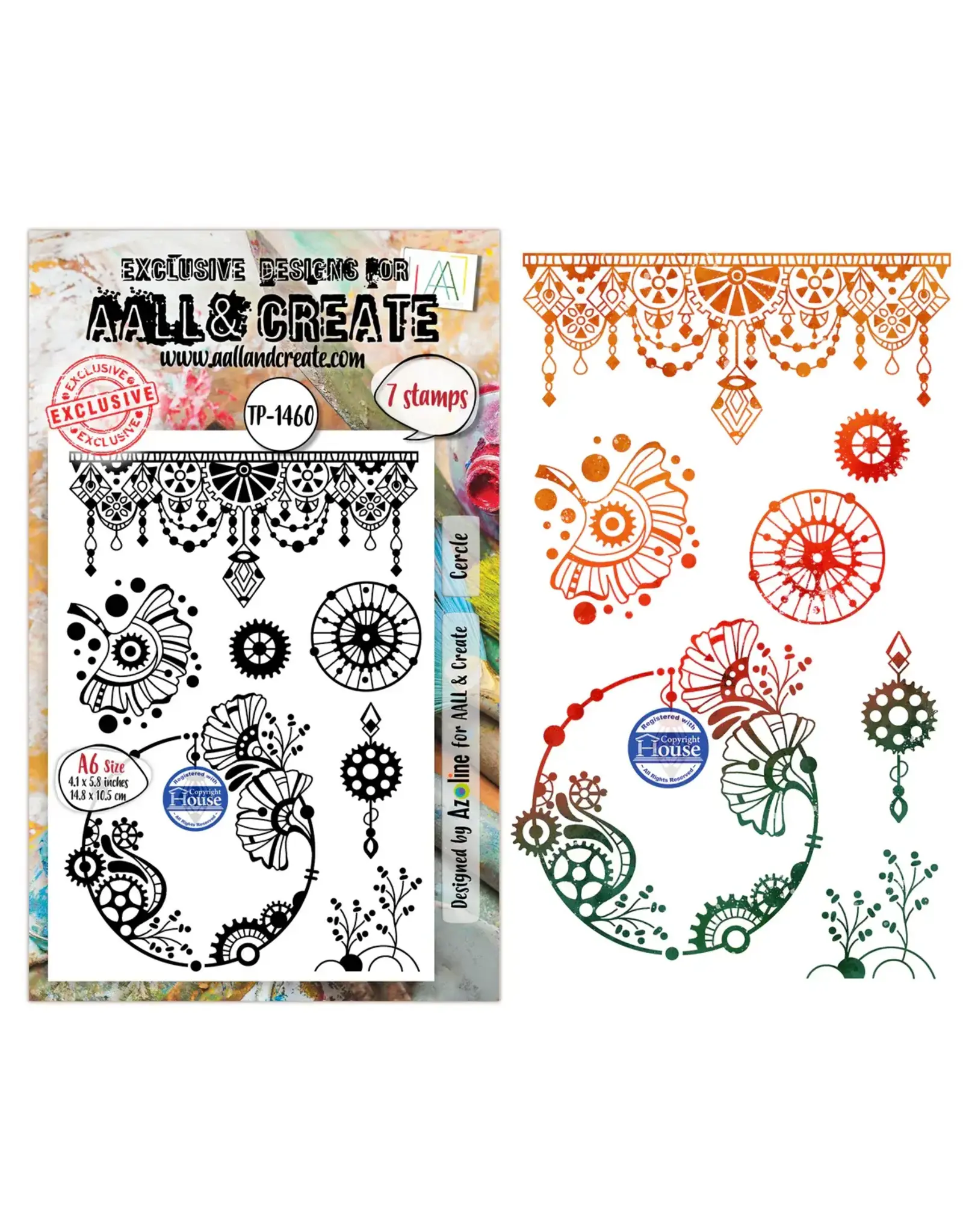 AALL & CREATE AALL & CREATE AZ LINE #1460 CERCLE A6 CLEAR STAMP SET