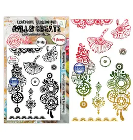 AALL & CREATE AALL & CREATE AZ LINE #1461 FRISE PENDENTIFS A6 CLEAR STAMP SET