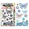 AALL & CREATE AALL & CREATE AZ LINE #1462 PAPILLONS A6 CLEAR STAMP SET