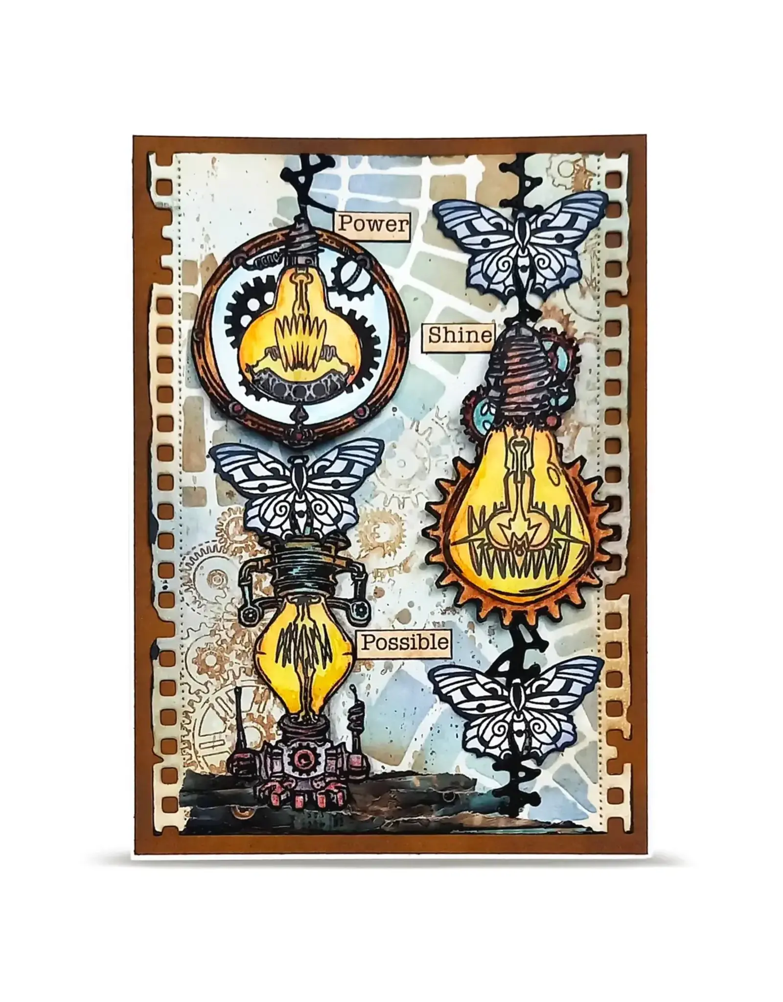 AALL & CREATE AALL & CREATE AZ LINE #1462 PAPILLONS A6 CLEAR STAMP SET