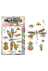 AALL & CREATE AALL & CREATE SOIZIC #1466 GLASSBOUND DRAGONFLY A6 CLEAR STAMP SET