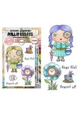 AALL & CREATE AALL & CREATE JANET KLEIN #1371 GEAR GIRL A7 CLEAR STAMP SET