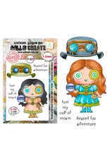 AALL & CREATE AALL & CREATE JANET KLEIN #1372 GEARED FOR ADVENTURE A7 CLEAR STAMP SET