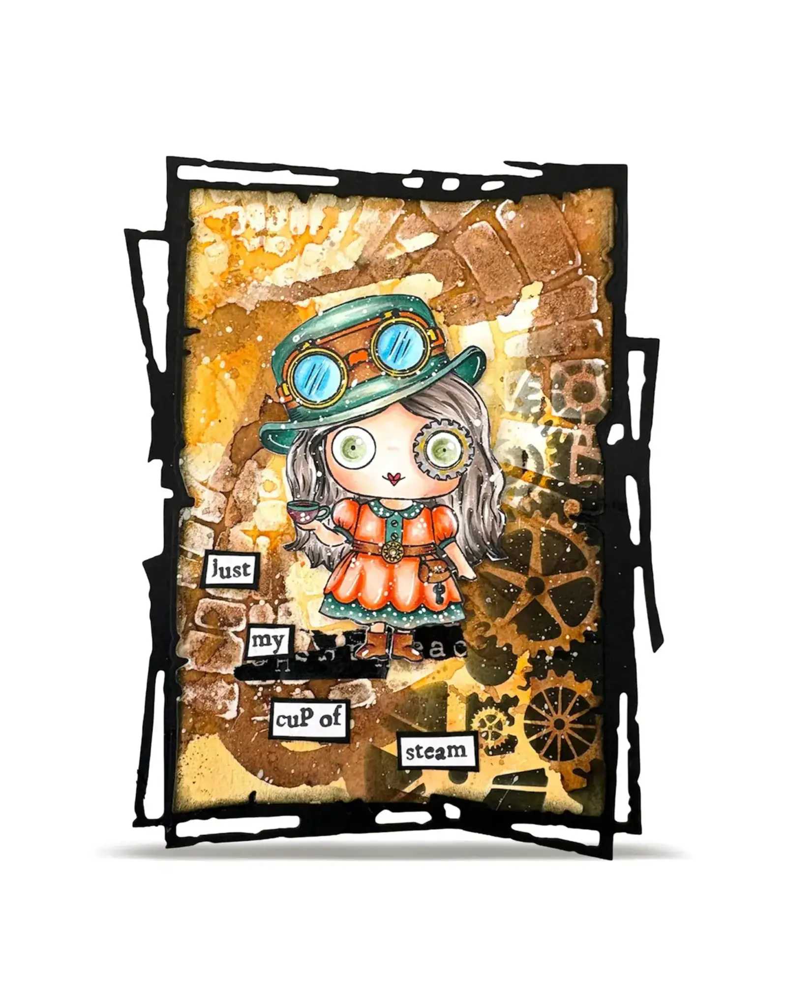AALL & CREATE AALL & CREATE JANET KLEIN #1372 GEARED FOR ADVENTURE A7 CLEAR STAMP SET