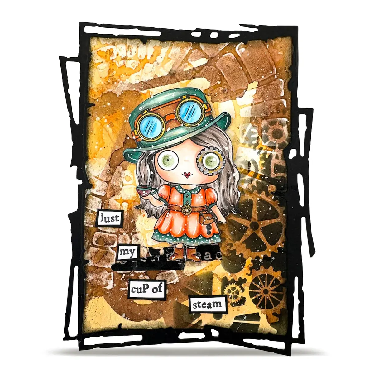 AALL & CREATE AALL & CREATE JANET KLEIN #1372 GEARED FOR ADVENTURE A7 CLEAR STAMP SET