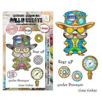 AALL & CREATE AALL & CREATE JANET KLEIN #1374 TIME TINKER A7 CLEAR STAMP SET