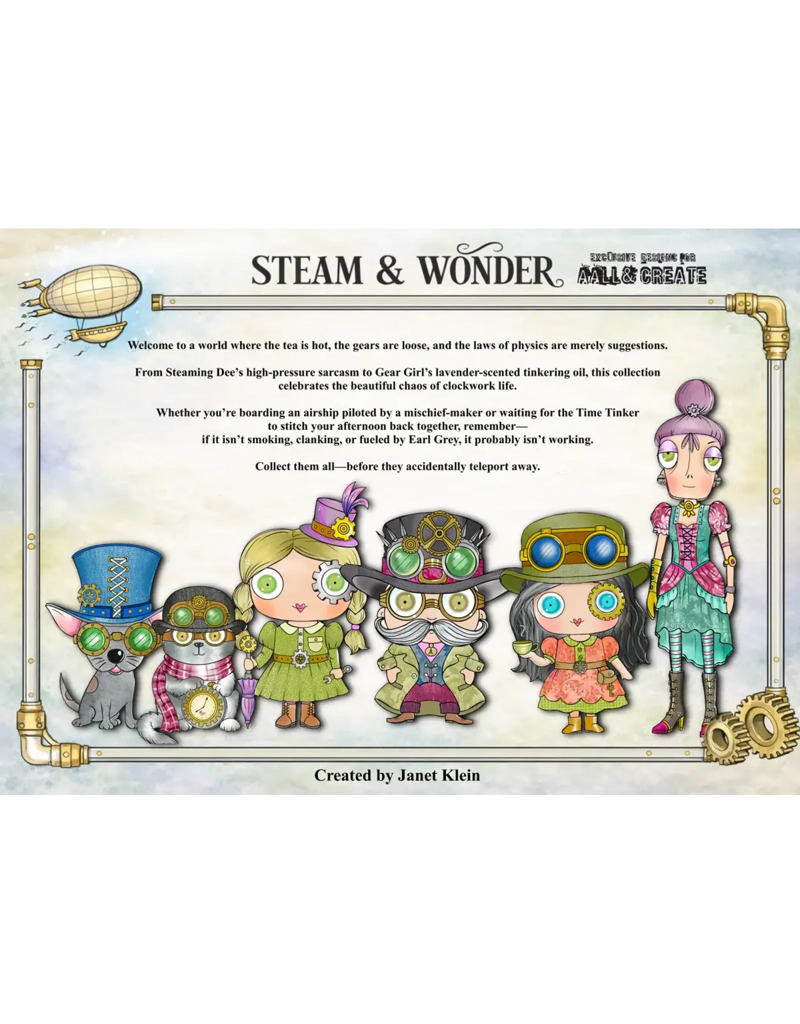 AALL & CREATE AALL & CREATE JANET KLEIN STEAM & WONDER STAMP BUNDLE