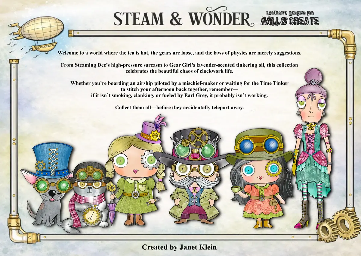 AALL & CREATE AALL & CREATE JANET KLEIN STEAM & WONDER STAMP BUNDLE