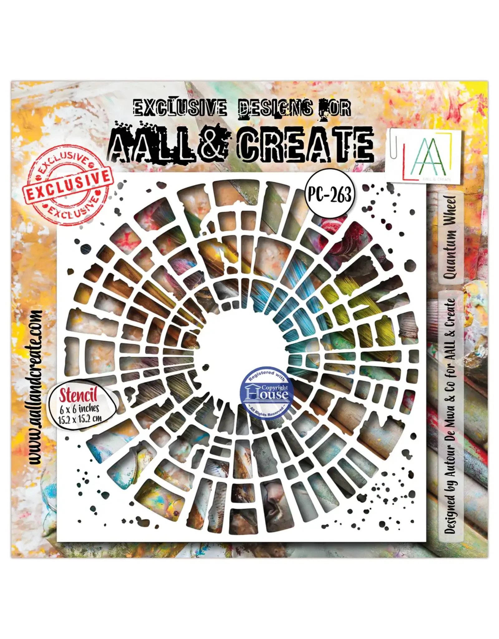 AALL & CREATE AALL & CREATE AUTOUR DE MWA #263 BUBBLE FIELD 6X6 STENCIL
