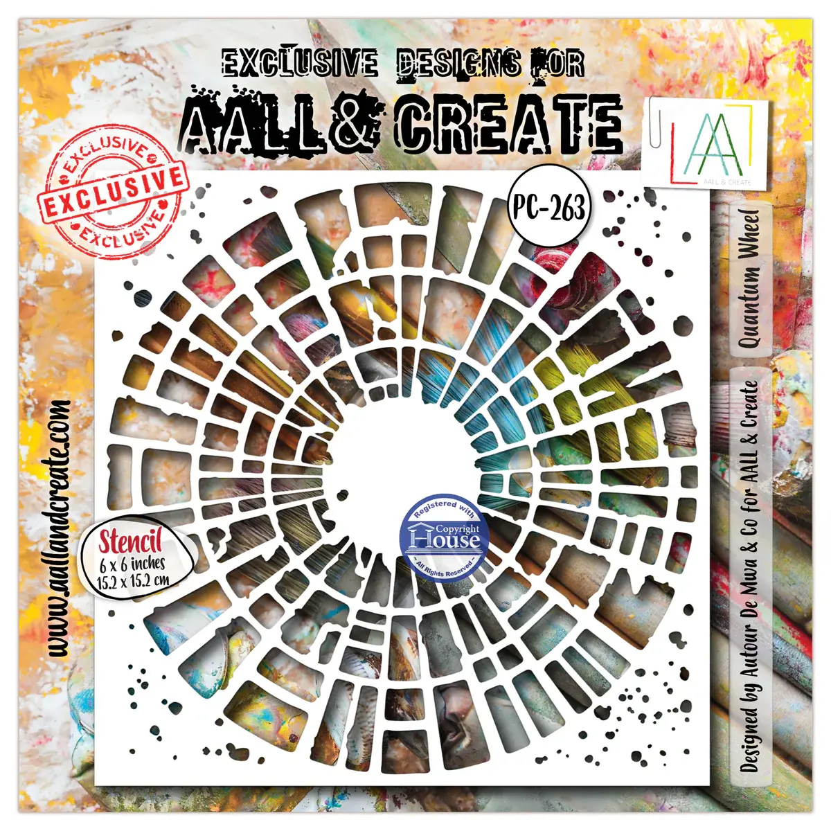 AALL & CREATE AALL & CREATE AUTOUR DE MWA #263 QUANTUM WHEEL 6X6 STENCIL