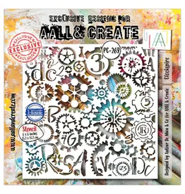 AALL & CREATE AALL & CREATE AUTOUR DE MWA #269 CLOCKSPIRE 6X6 STENCIL