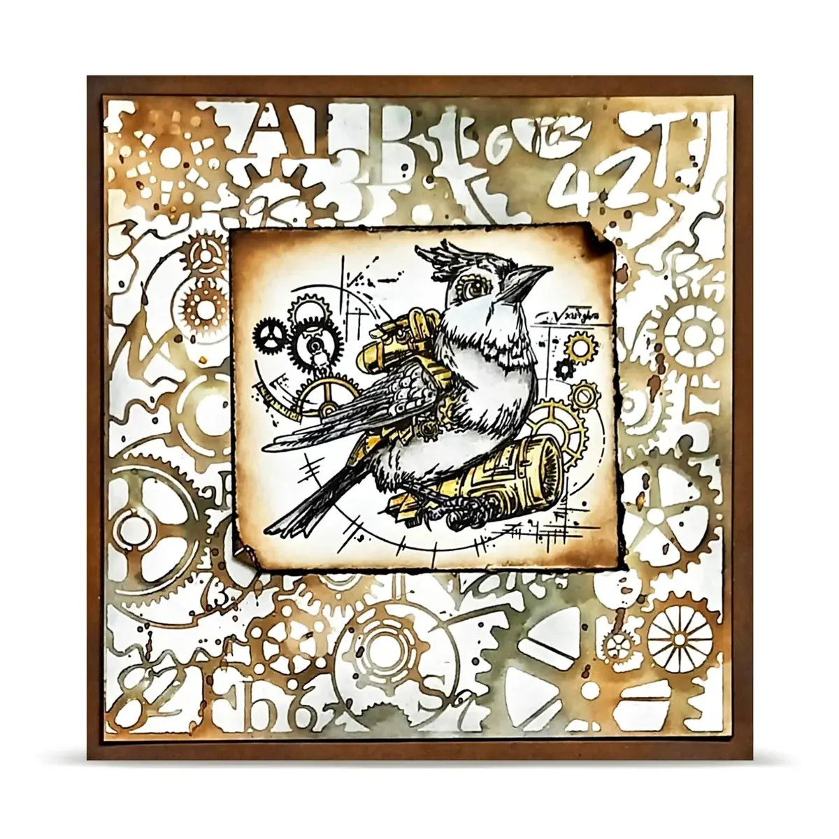AALL & CREATE AALL & CREATE AUTOUR DE MWA #270 STEAMHEART 6X6 STENCIL