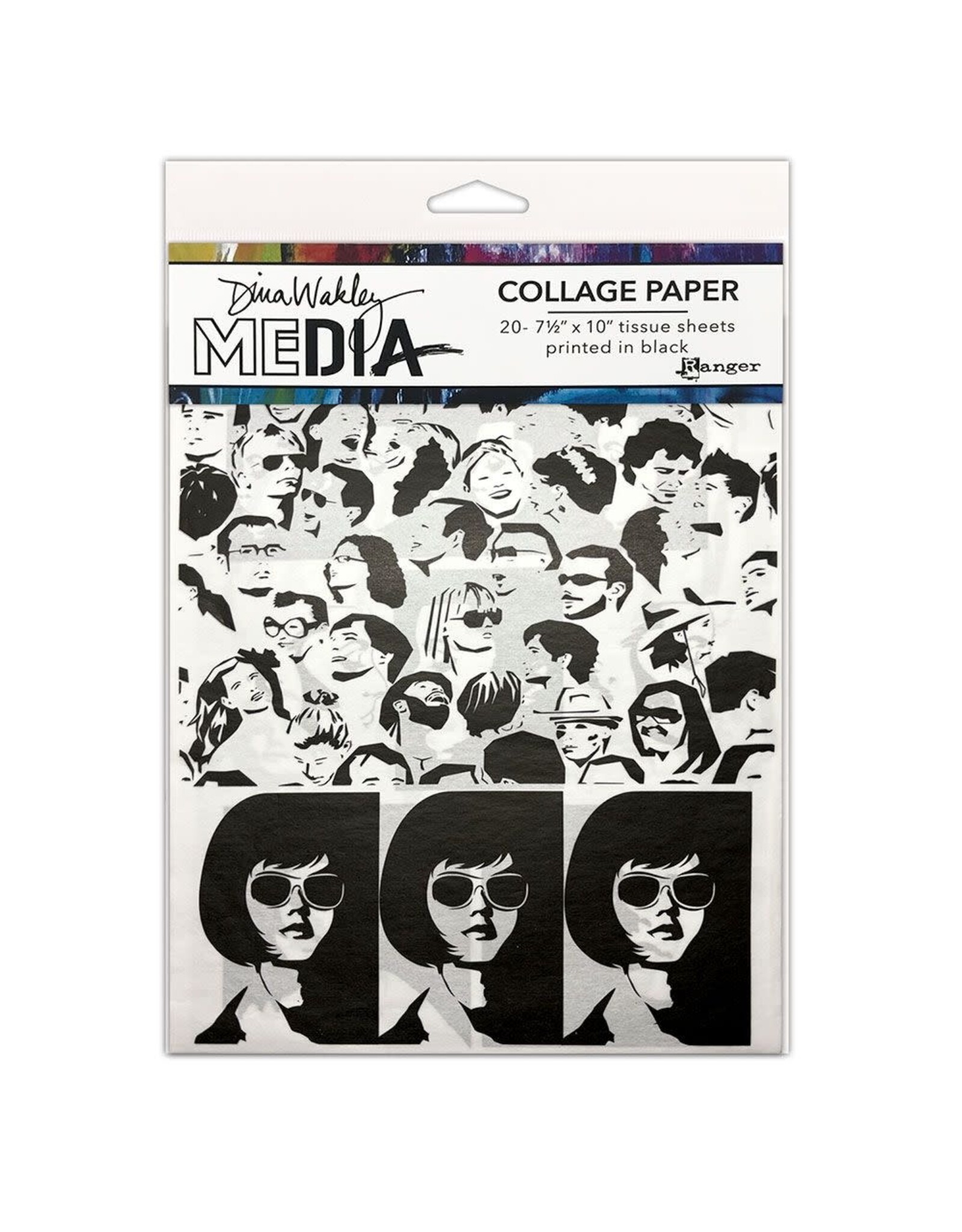RANGER RANGER DINA WAKLEY MEDIA COLLAGE TISSUE PAPER BOLD 20PK 7.5X10