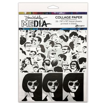 RANGER RANGER DINA WAKLEY MEDIA COLLAGE TISSUE PAPER BOLD 20PK 7.5X10