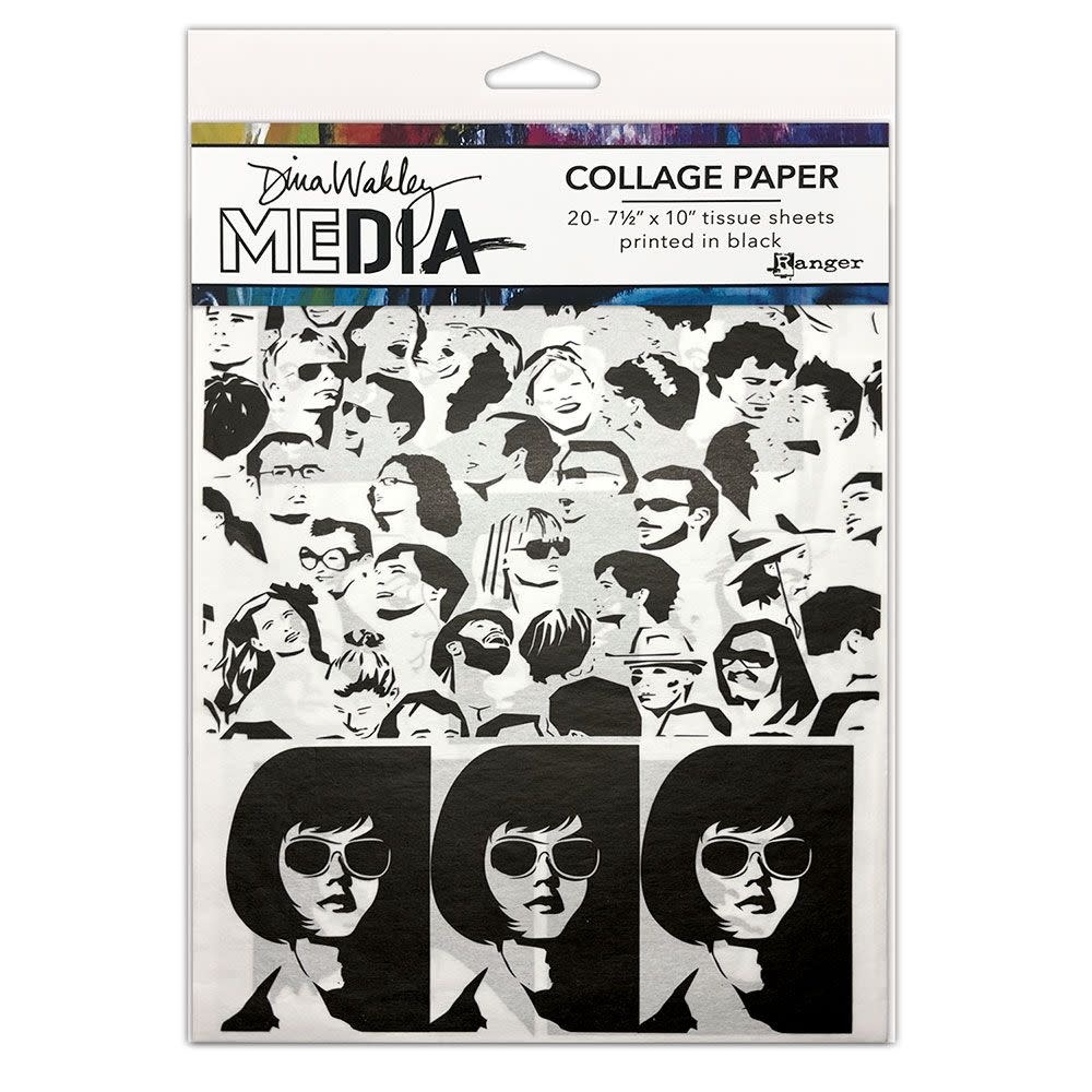 RANGER RANGER DINA WAKLEY MEDIA COLLAGE TISSUE PAPER BOLD 20PK 7.5X10