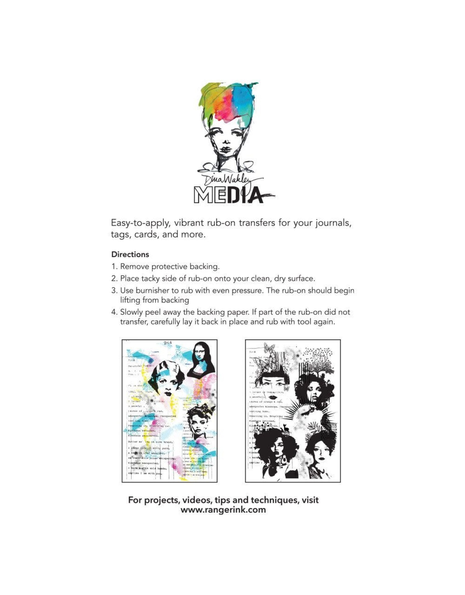 RANGER RANGER DINA WAKLEY MEDIA ON THEIR MIND RUB-ONS