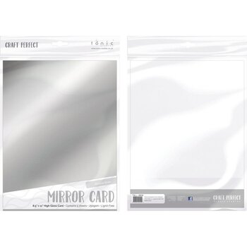 TONIC TONIC STUDIOS MIRROR CARD CHROME SILVER 8.5X11 5 PK