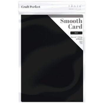 TONIC TONIC STUDIOS CRAFT PERFECT BLACK 8.5x11 SMOOTH CARDSTOCK 5/PK