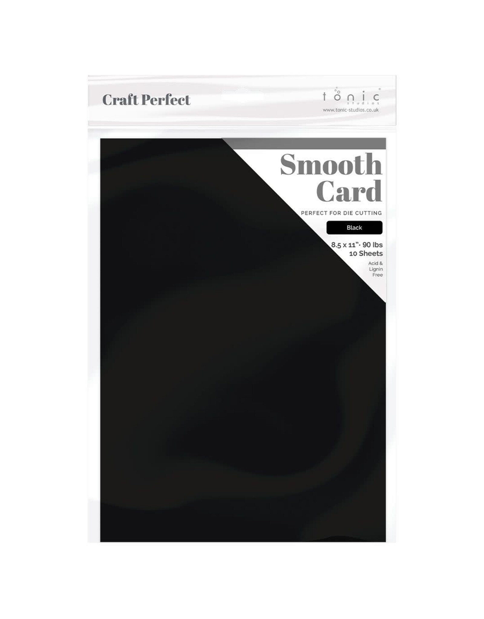 TONIC TONIC STUDIOS CRAFT PERFECT BLACK 8.5x11 SMOOTH CARDSTOCK 10/PK