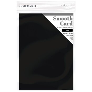 TONIC TONIC STUDIOS CRAFT PERFECT BLACK 8.5x11 SMOOTH CARDSTOCK 10/PK