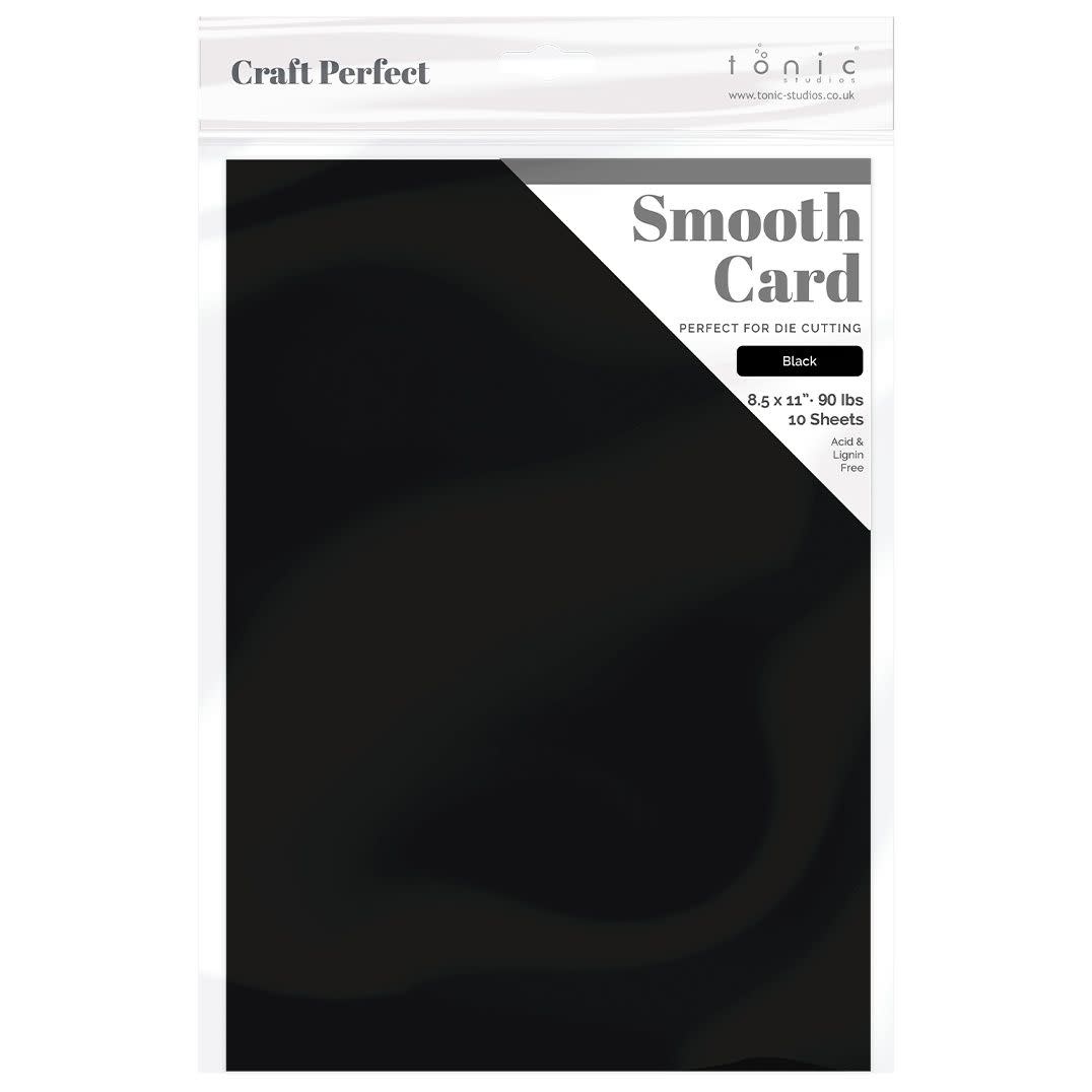 TONIC TONIC STUDIOS CRAFT PERFECT BLACK 8.5x11 SMOOTH CARDSTOCK 10/PK