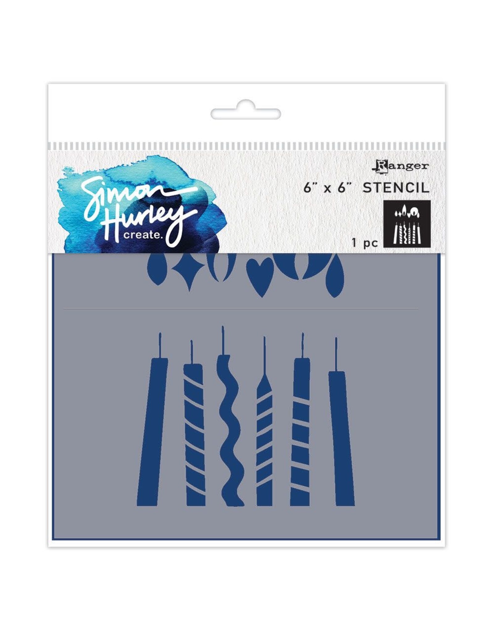 RANGER RANGER SIMON HURLEY BOLD CANDLES 6x6 STENCIL