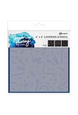 RANGER RANGER SIMON HURLEY CUE THE CONFETTI 6x6 LAYERING STENCIL SET
