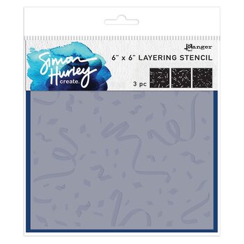 RANGER RANGER SIMON HURLEY CUE THE CONFETTI 6x6 LAYERING STENCIL SET