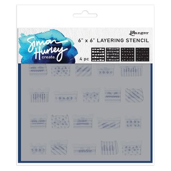 RANGER RANGER SIMON HURLEY GIFTED 6x6 LAYERING STENCIL SET