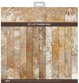 CRAFTERS COMPANION CRAFTERS COMPANION SARA SIGNATURE ANTIQUE LACE 12x12 PAPER PAD 36 SHEETS