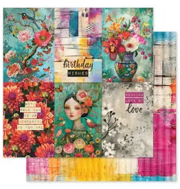 PAPER ROSE PAPER ROSE PORTRAITS IN BLOOM - E 12x12 CARDSTOCK