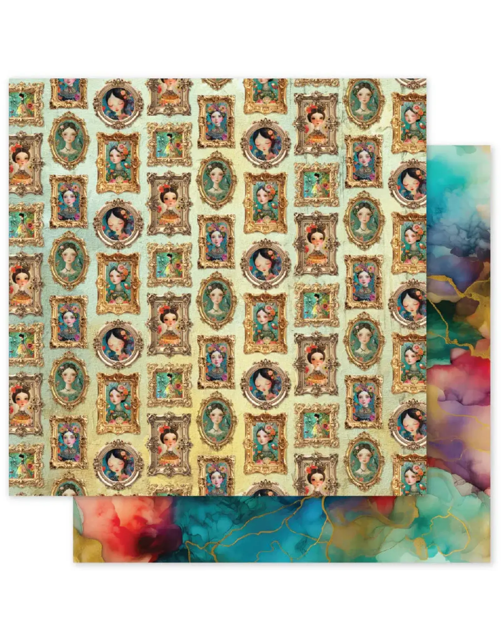 PAPER ROSE PAPER ROSE PORTRAITS IN BLOOM - B 12x12 CARDSTOCK