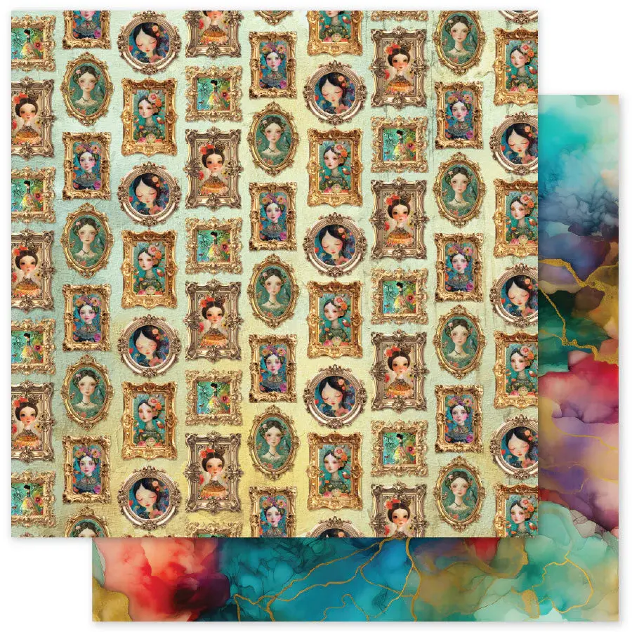 PAPER ROSE PAPER ROSE PORTRAITS IN BLOOM - B 12x12 CARDSTOCK