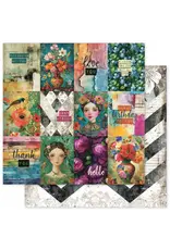 PAPER ROSE PAPER ROSE PORTRAITS IN BLOOM - A 12x12 CARDSTOCK