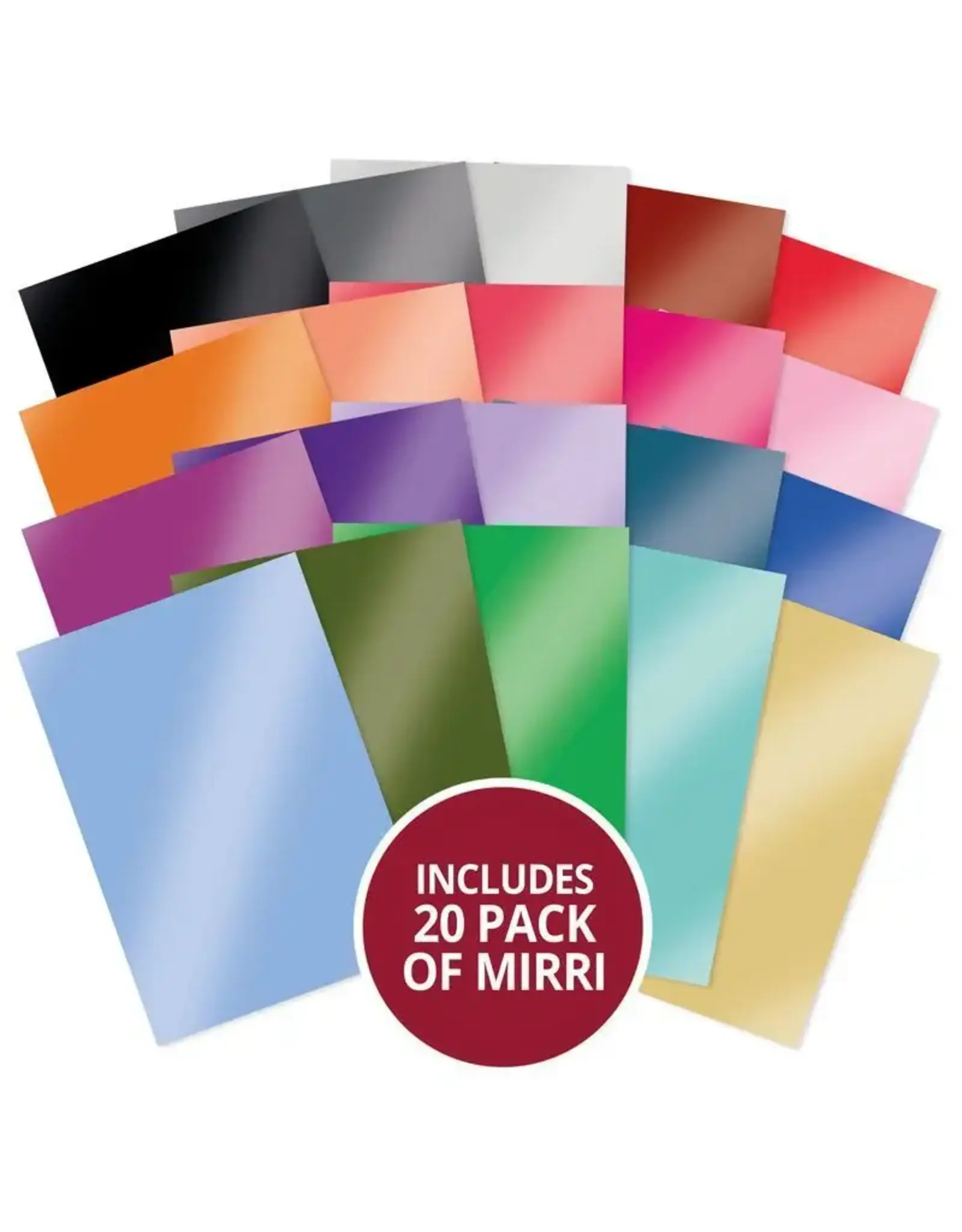 HUNKYDORY CRAFTS LTD. HUNKYDORY ESSENTIAL COLOUR ASSORTMENT MIRRI CARD 20 SHEETS