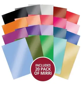 HUNKYDORY CRAFTS LTD. HUNKYDORY ESSENTIAL COLOUR ASSORTMENT MIRRI CARD 20 SHEETS
