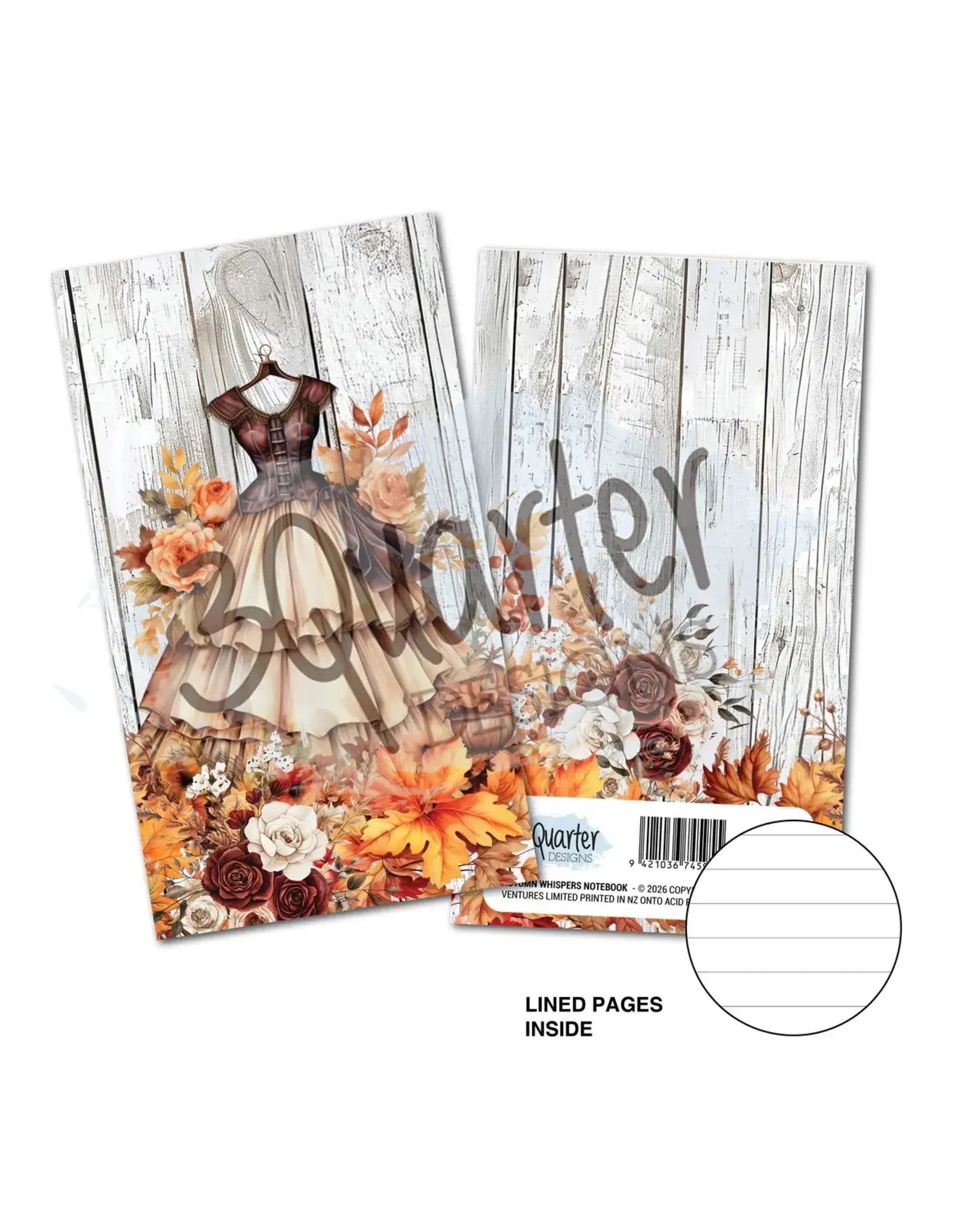 3QUARTER DESIGNS 3QUARTER DESIGNS AUTUMN WHISPERS MINI NOTEBOOK