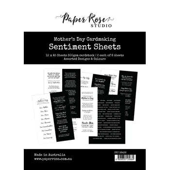 PAPER ROSE PAPER ROSE MOTHER`S DAY A5 SENTIMENT SHEETS