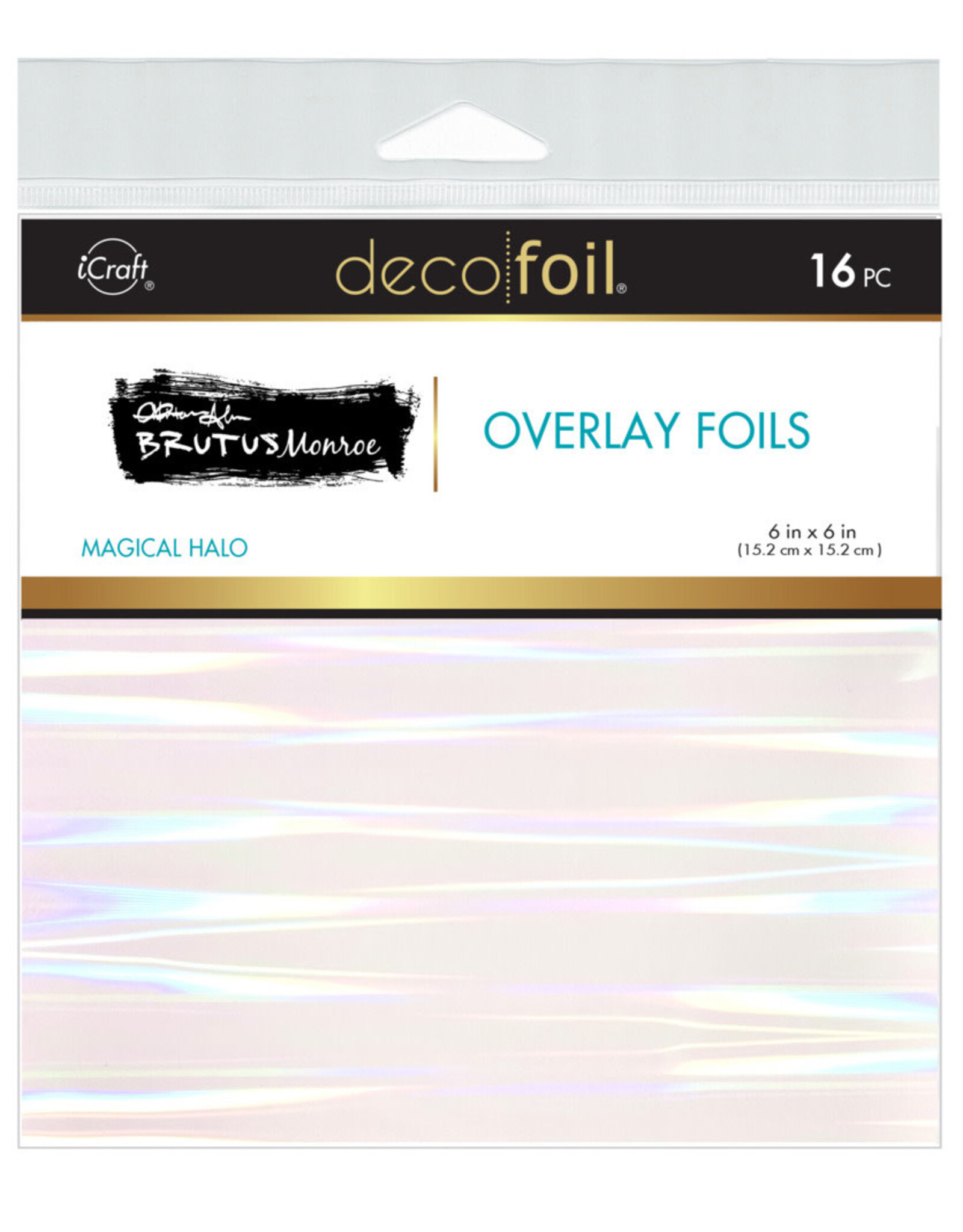 THERMOWEB ICRAFT DECO FOIL BRUTUS MONROE OVERLAY FOILS MAGICAL HALO  6x6 16 SHEETS
