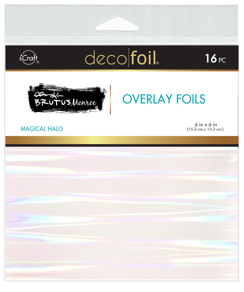 THERMOWEB ICRAFT DECO FOIL BRUTUS MONROE OVERLAY FOILS MAGICAL HALO  6x6 16 SHEETS