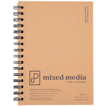 PRISM STUDIO PRISM STUDIO 5.5x8.5 MIXED MEDIA PAPER PAD 40 SHEETS