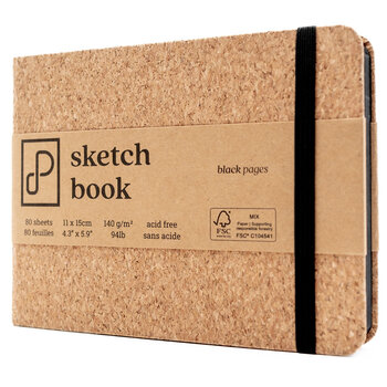 PRISM STUDIO PRISM STUDIO SKETCHBOOK BLACK PAGES 11CMx15CM