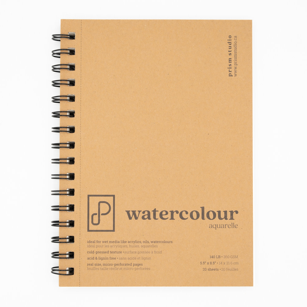 PRISM STUDIO PRISM STUDIO 5.5x8.5 WATERCOLOUR PAPER PAD 20 SHEETS