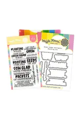 WAFFLE FLOWER WAFFLE FLOWER GREEN THUMB SENTIMENTS CLEAR STAMP SET AND DIE COMBO