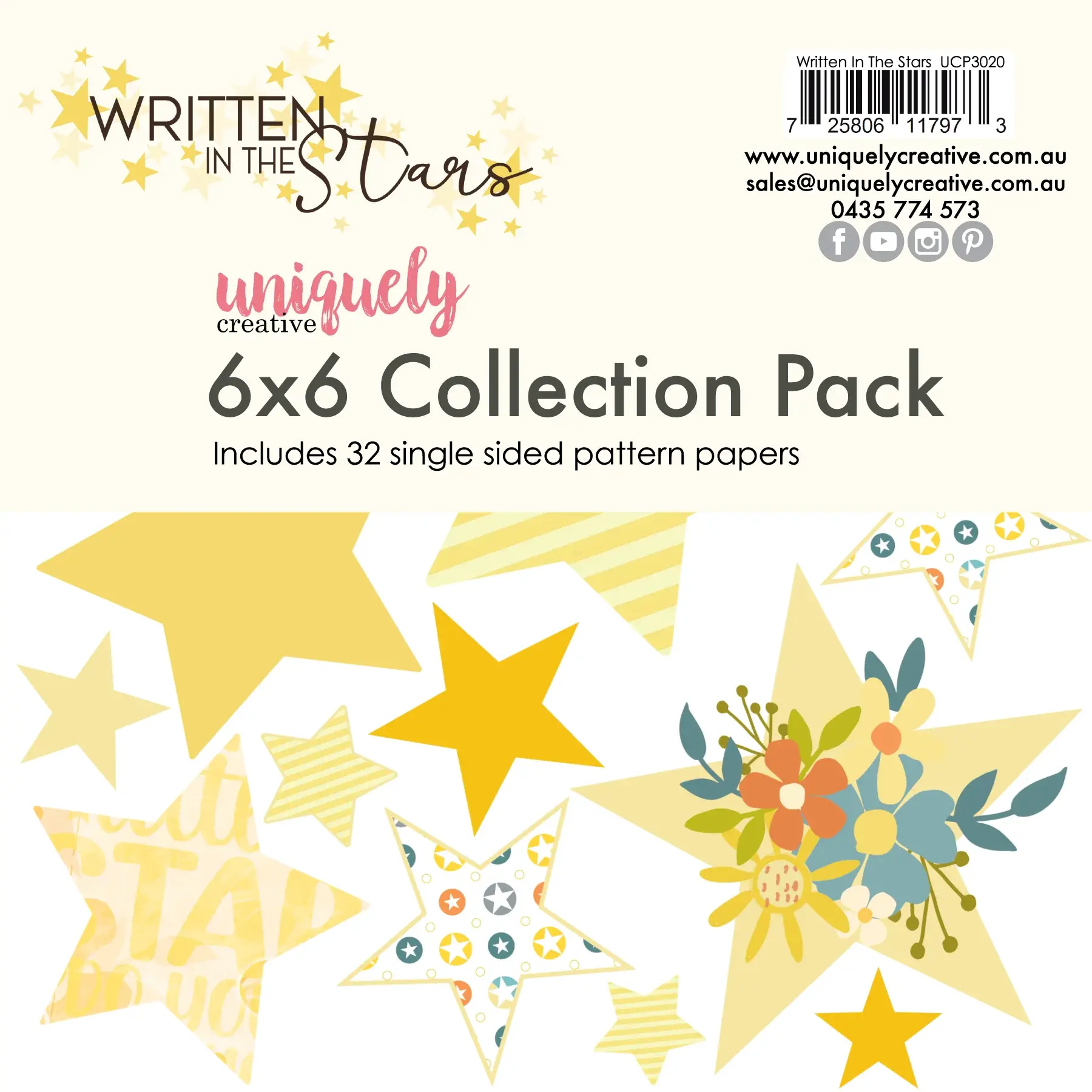 UNIQUELY CREATIVE UNIQUELY CREATIVE WRITTEN IN THE STARS 6x6 COLLECTION PACK